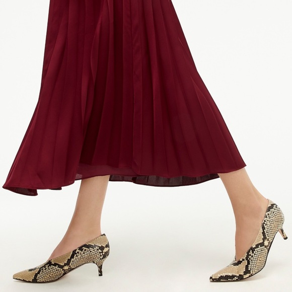 JCREW SOPHIA KITTEN HEEL IN SNAKESKIN sz 7 NIB - Picture 2 of 5